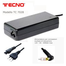 Alimentatore 12 Volts - 5A - 5,5 x 2,5