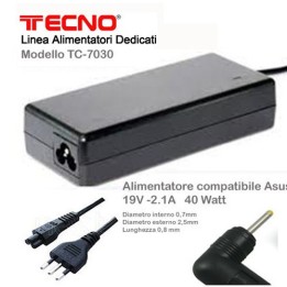 Alimentatore Netbook 40Watt ASUS 2,5 x 0,7