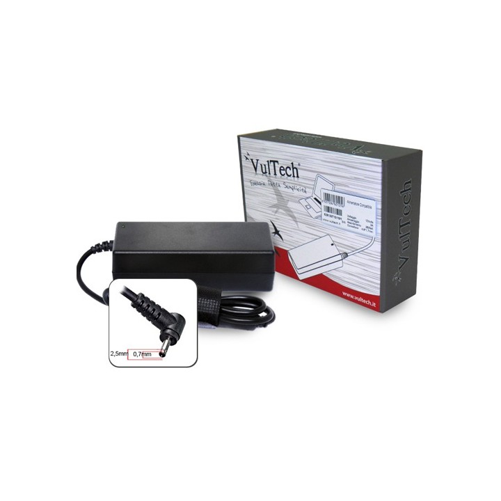 Alimentatore Netbook 40Watt ASUS 2,5 x 0,7 Vultech