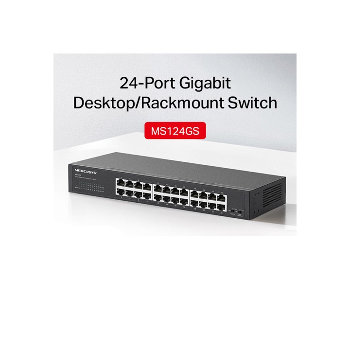Switch LAN Desktop/Rackmount 24 Porte Gigabit