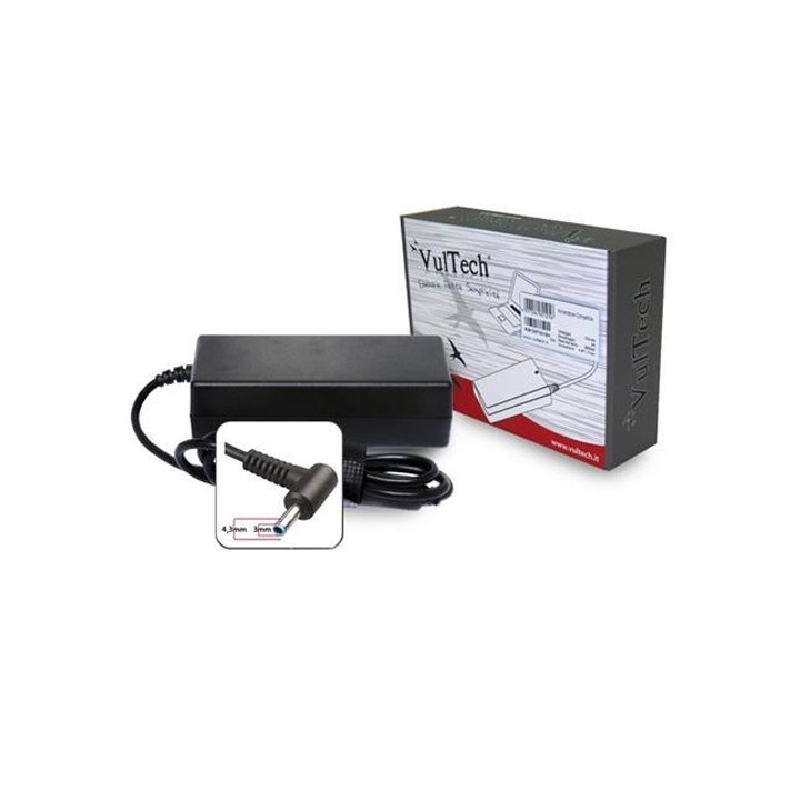 Alimentatore Notebook 65Watt HP 4,5 x 2,7 VULTECH