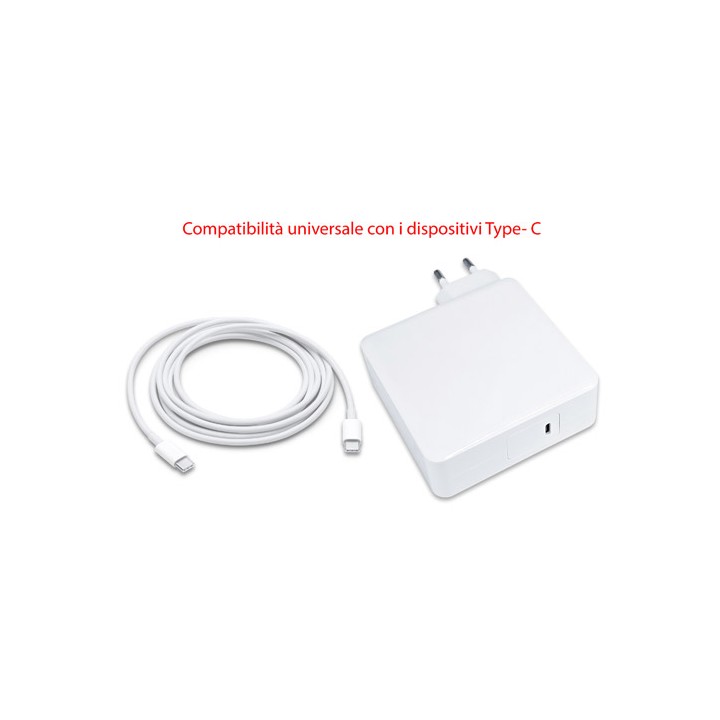 Alimentatore Type-C con profili PD (Power Delivery) 87W + cavo da 1mt