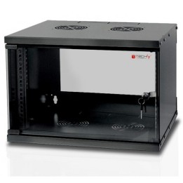 Armadio Rack 19" a Muro 6 unità Nero - 350x500x320 (AxLxP)