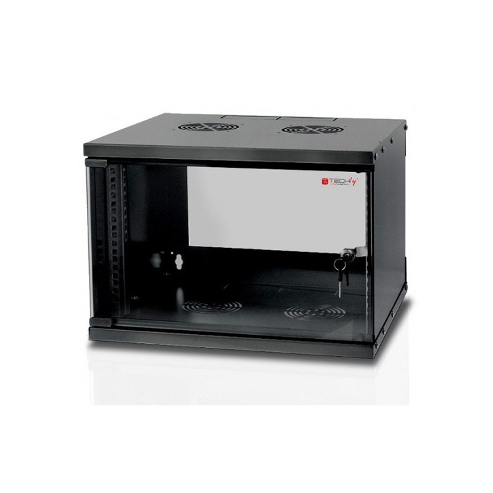 Armadio Rack 19" a Muro 6 unità Nero - 350x500x320 (AxLxP)