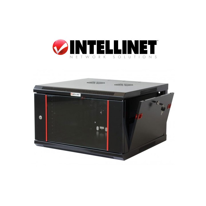 Armadio Rack 19" a Muro 9 unità Nero - 500x600x450 (AxLxP)
