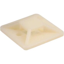 Basette autoadesive 20x20mm per fascette da 4,8mm, colore neutro, 10pz