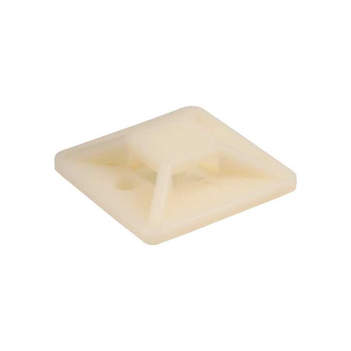 Basette autoadesive 20x20mm per fascette da 4,8mm, colore neutro, 10pz