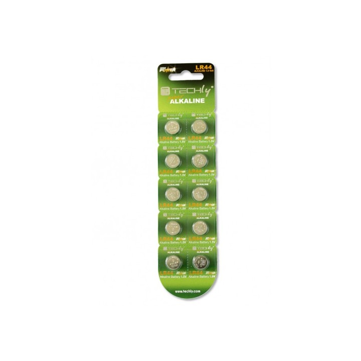 Batteria a Bottone Alcalina AG13 LR44 A76 GP76A 357 (set 10 pz)