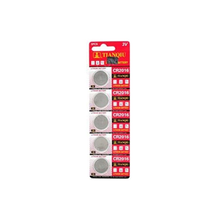 Batteria a Bottone CR2016 3v Conf. 5