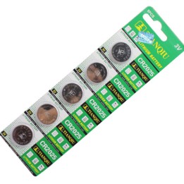 Batteria a Bottone CR2025 3v Conf. 5