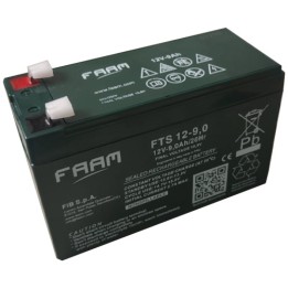 Batteria AGM 12V 9Ah FAAM FTS12-9,0F2 Faston 6,3mm