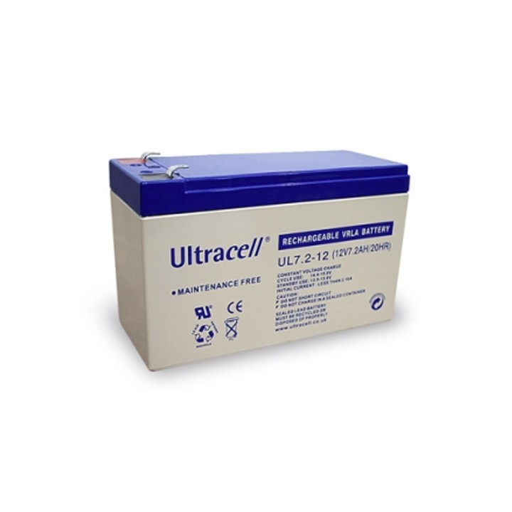 Batteria per UPS 12Volt 7,2 Ah Utracell Faston 187 (4,8mm)