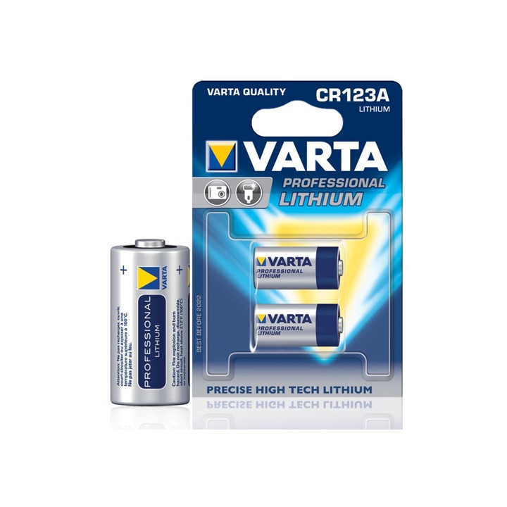 Batterie Litio CR 123A 1600 mAh confezione da 2