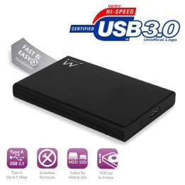 Box esterno HDD / SSD SATA 2.5" USB 3.1 senza viti