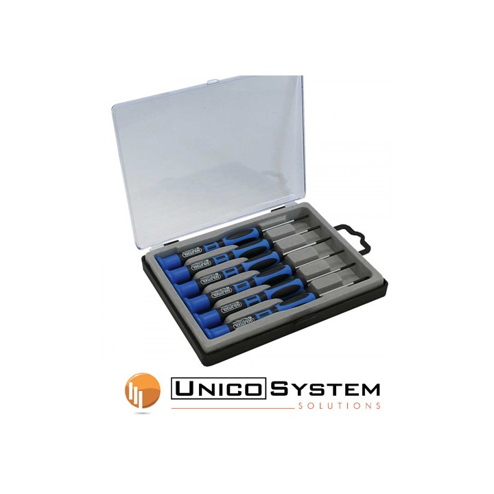 Cacciaviti di precisione per micro elettronica, telefonia, oculistica per viti Torx, antiscivolo, assortimento 6pz