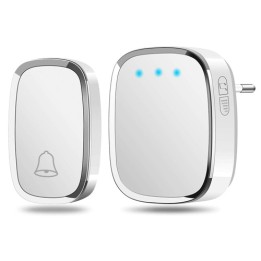 Campanello Wireless fino a 300m 1 Trasmettitore e 1 Ricevitore