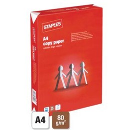 Carta A4 Risma 500 Fogli Staples 80 grammi