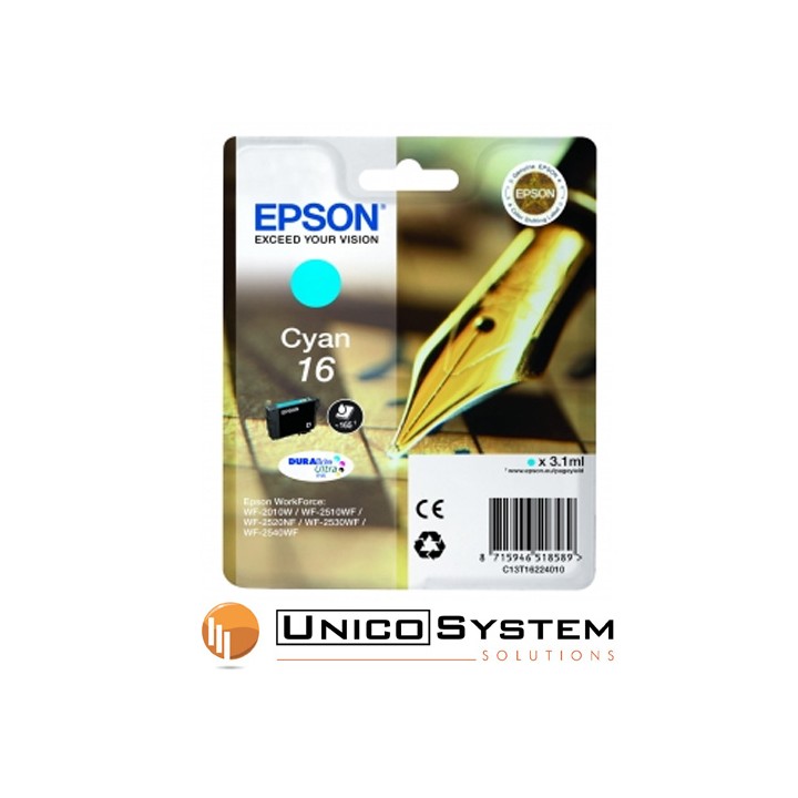 Cartuccia EPSON Serie 16 Ciano 3,1 ml T1622