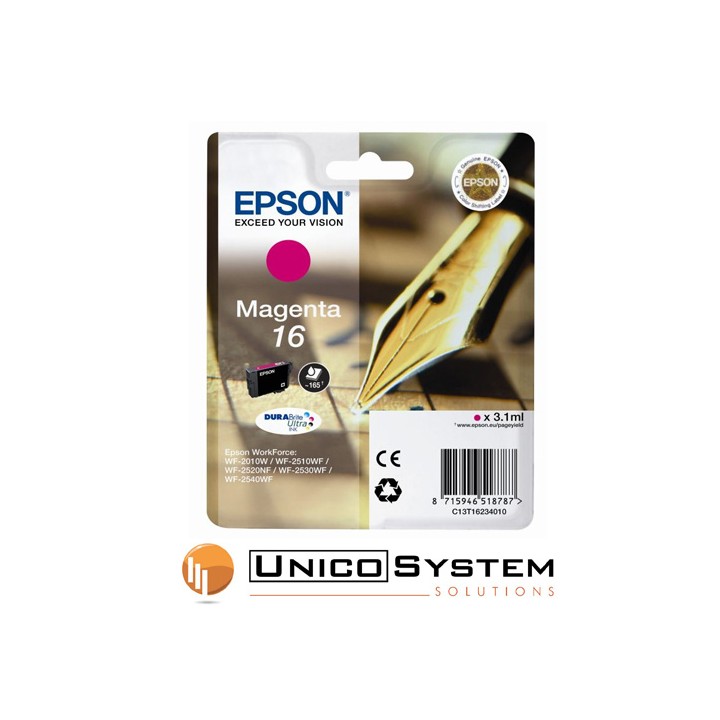 Cartuccia EPSON Serie 16 Magenta 3,1 ml T1623