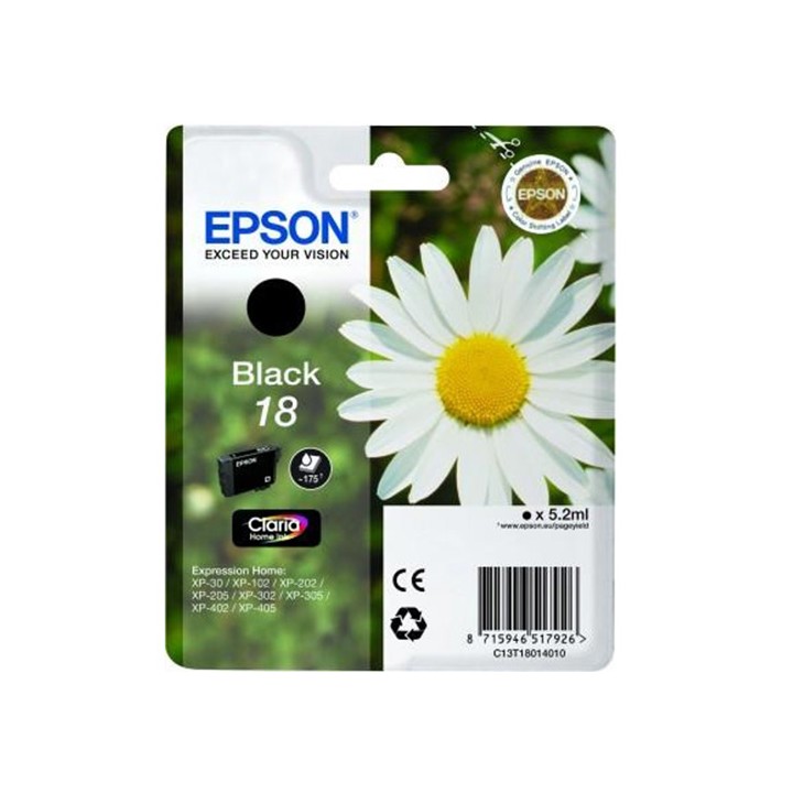 Cartuccia EPSON Serie 18 Nero Margherita T1801
