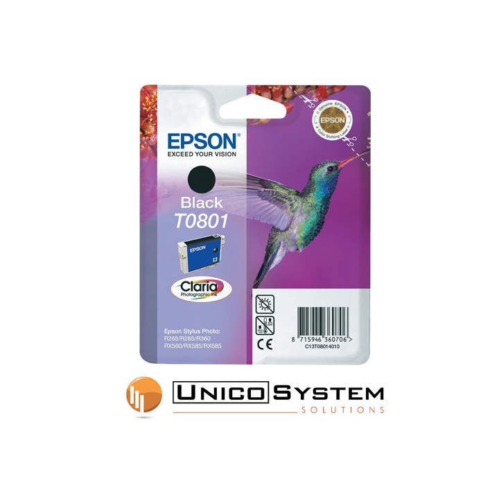 Cartuccia EPSON T0801 Nero Claria 7.4 ml