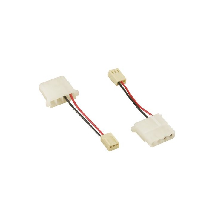 Cavo adattatore alimentazione ventole da 4pin 5,25" (13,34cm) maschio a 3pin (Mainboard), 5cm