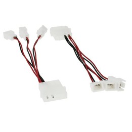 Cavo adattatore alimentazione ventole per ridurre la tensione da 12V a 3x 5V, Supporta 3 Ventole
