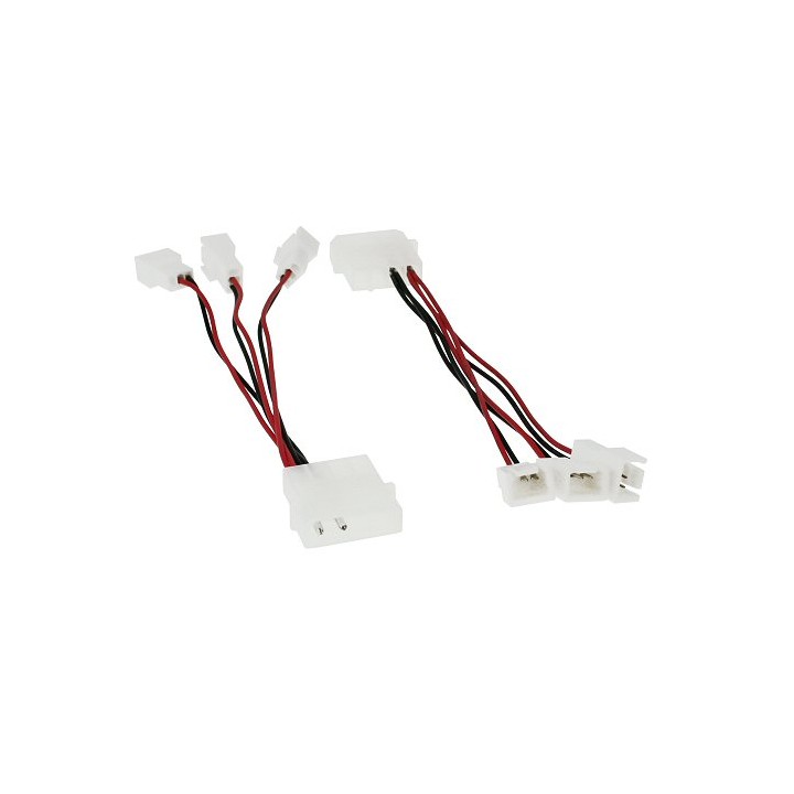 Cavo adattatore alimentazione ventole per ridurre la tensione da 12V a 3x 5V, Supporta 3 Ventole