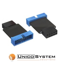 Cavo adattatore USB 2.0 a USB 3.0 Interno, 10pin femmina (USB 2.0) a 19pin maschio (USB 3.0)