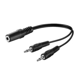 Cavo Audio Jack 3,5" 2M/1F stereo 0,2 m