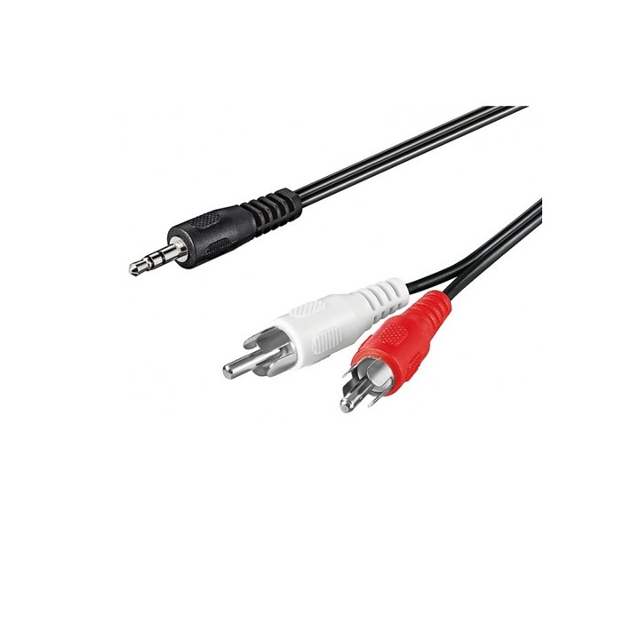 Cavo Audio Stereo Jack 3,5mm maschio - 2xRCA maschio - 5 metri