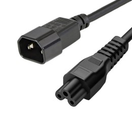 Cavo Conversione C5 (F) a C14 (M)  VDE 1,8m Nero – Per Notebook e UPS