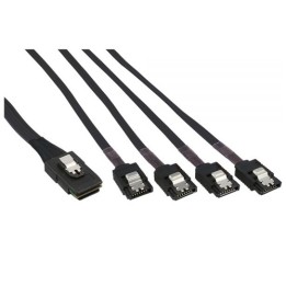 Cavo Mini SAS, SFF-8087 maschio/ 4x SATA L-Form 7pin maschio, configurazione 1:1, OCR, 0,75m