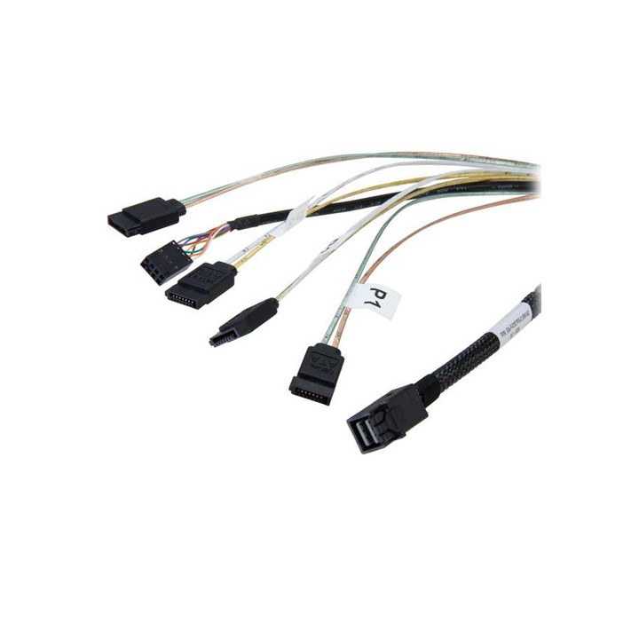 Cavo Mini SAS, SFF-8643 maschio/ 4x SATA L-Form 7pin maschio CBL-SFF8643-SATASB-06M