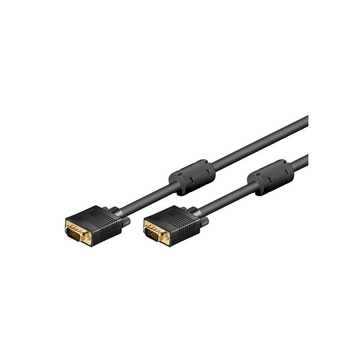 Cavo monitor SVGA 15p. M/M 1,8 metri con Ferrite