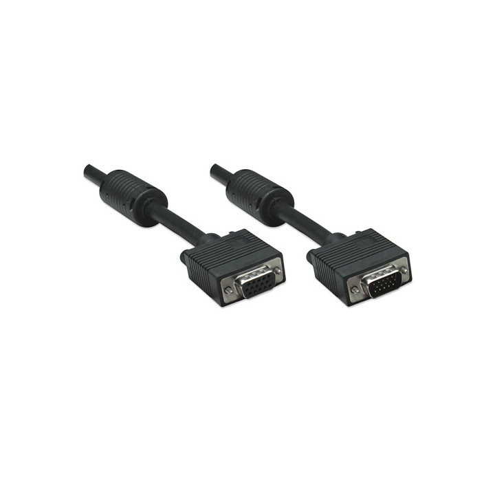 Cavo monitor VGA 15p. M/F 2 metri con Ferrite