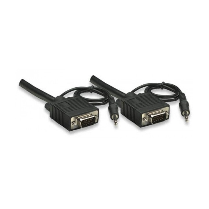 Cavo monitor VGA 15p. M/M + Audio 3 metri