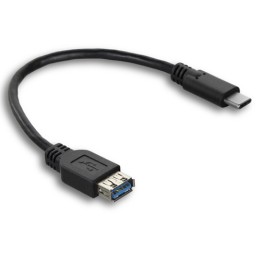 Adattatore Cavo da USB-C a Presa USB Tipo A, Nero, 0.2 m Lunghezza