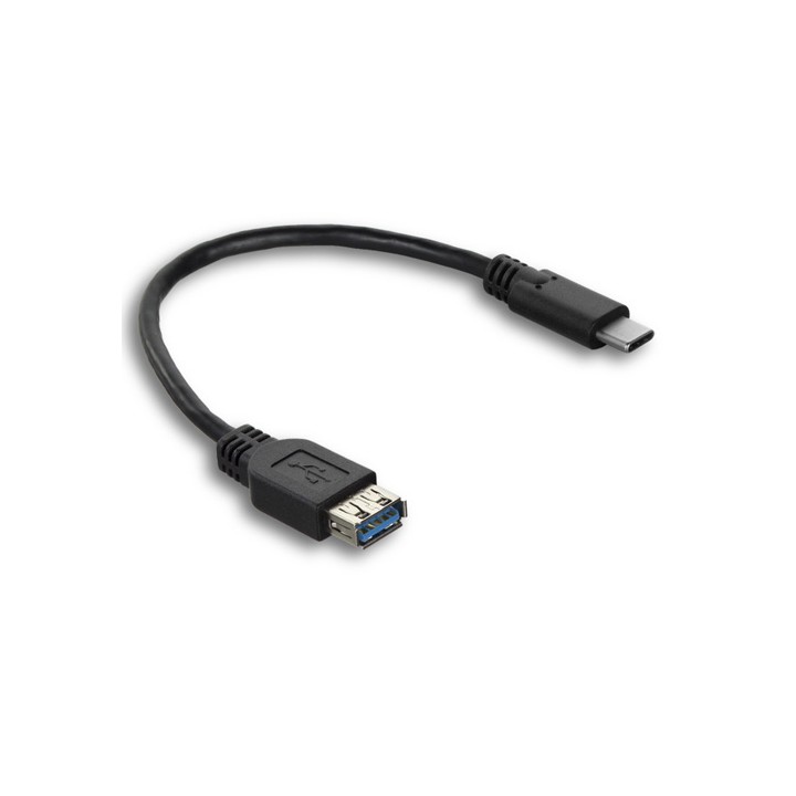 Adattatore Cavo da USB-C a Presa USB Tipo A, Nero, 0.2 m Lunghezza