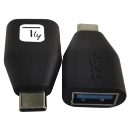 Adattatore Convertitore USB-C Maschio a USB-A Femmina OTG Nero