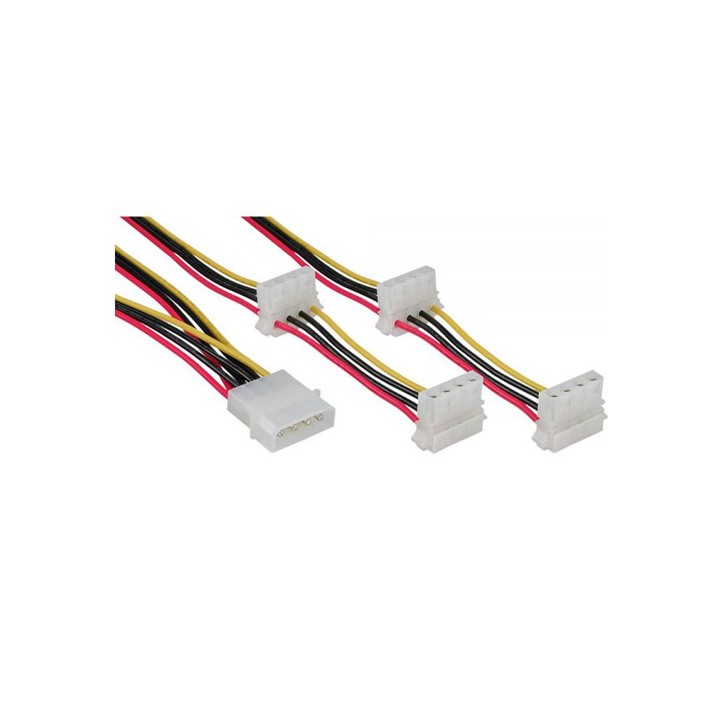 Cavo sdoppiato alimentazione da 1Molex a 2Molex con angolo 90°