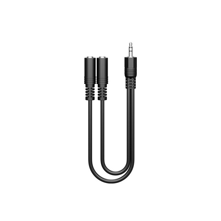 Cavo sdoppiatore Jack 3,5" 1M/2F stereo 0,2 m