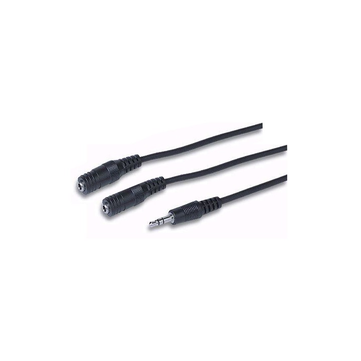 Cavo sdoppiatore Jack 3,5" 1M/2F stereo 1,8 m