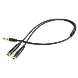 Cavo Sdoppiatore Microfono Cuffia jack 3,5" 0,2 mt per Smartphone e Notebook