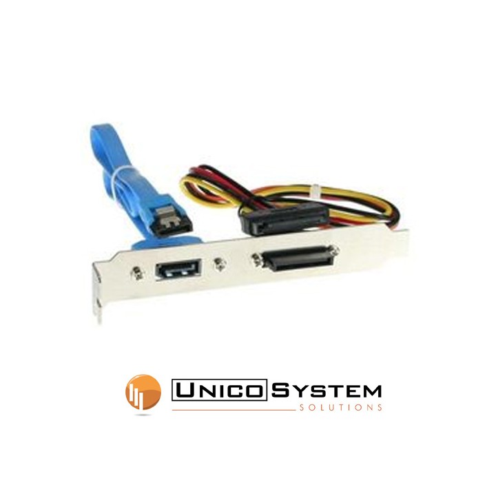 Cavo slot I-Sata a e-SATA 1 porta con alimentazione