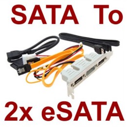 Cavo slot I-Sata a e-SATA 2 porte con alimentazione