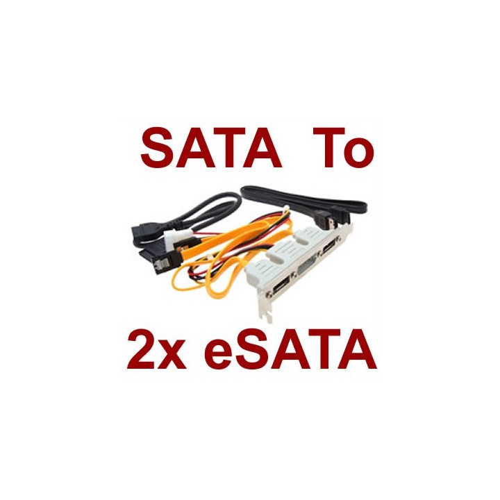 Cavo slot I-Sata a e-SATA 2 porte con alimentazione