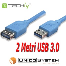 Cavo USB 3.0 prolunga A-A M-F 2 Metri