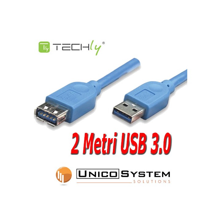 Cavo USB 3.0 prolunga A-A M-F 2 Metri