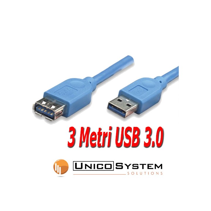 Cavo USB 3.0 prolunga A-A M-F 3 Metri